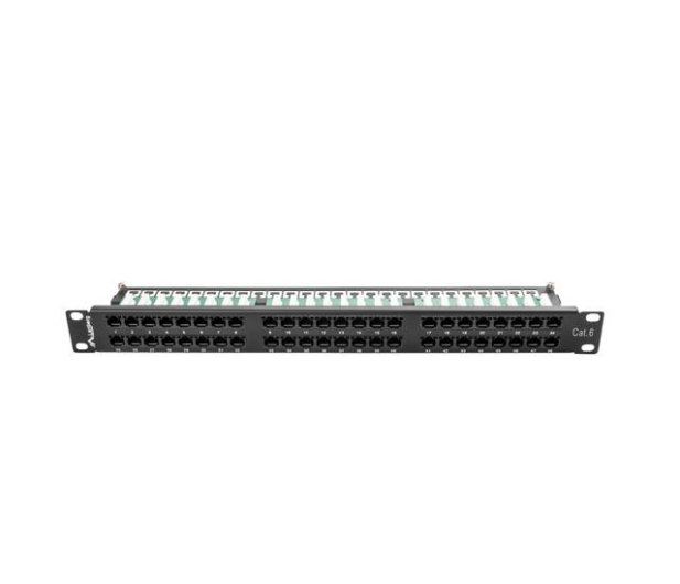 LANBERG Patch Panel 48 czarny PPU6-1048-B - 457383 - zdjęcie